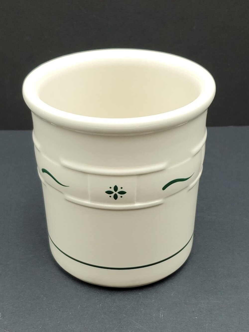 Longaberger Woven Traditions Heritage Green Utensil Crock Utensil Caddy Holder